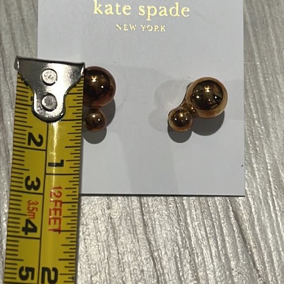 Kate Spade Double Ball Gold Earrings - Picture 5 of 5